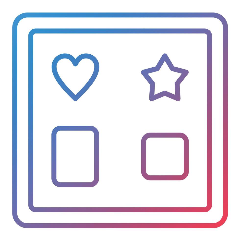 Shape Toy Line Gradient Icon vector