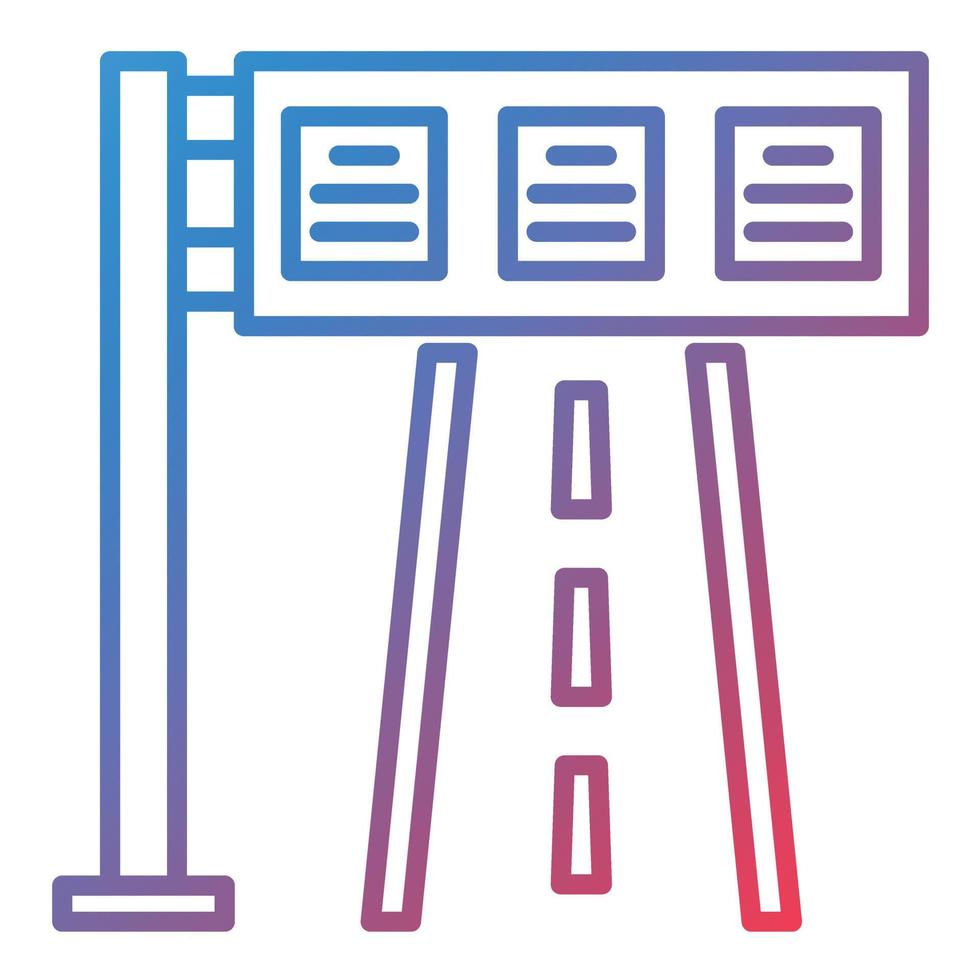 Highway Line Gradient Icon vector