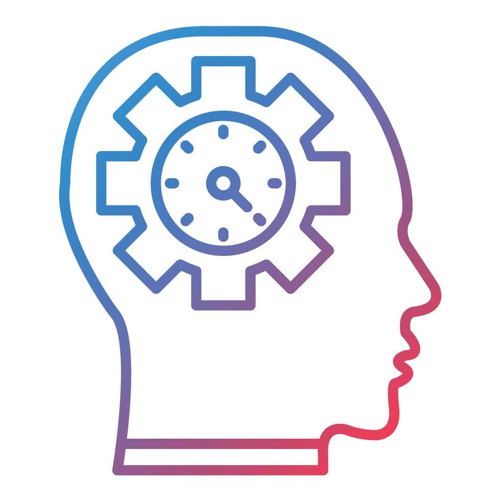 Self Awareness Line Gradient Icon vector