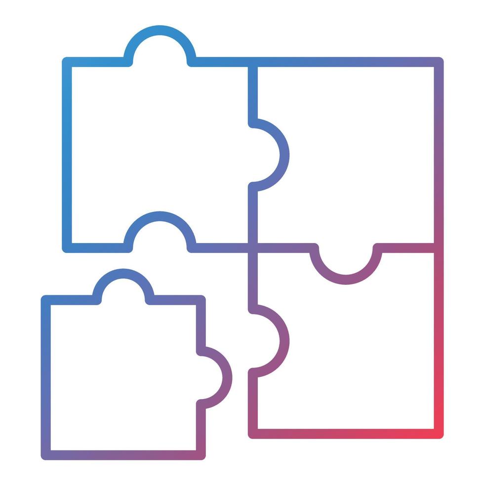 Problem Solving Line Gradient Icon vector