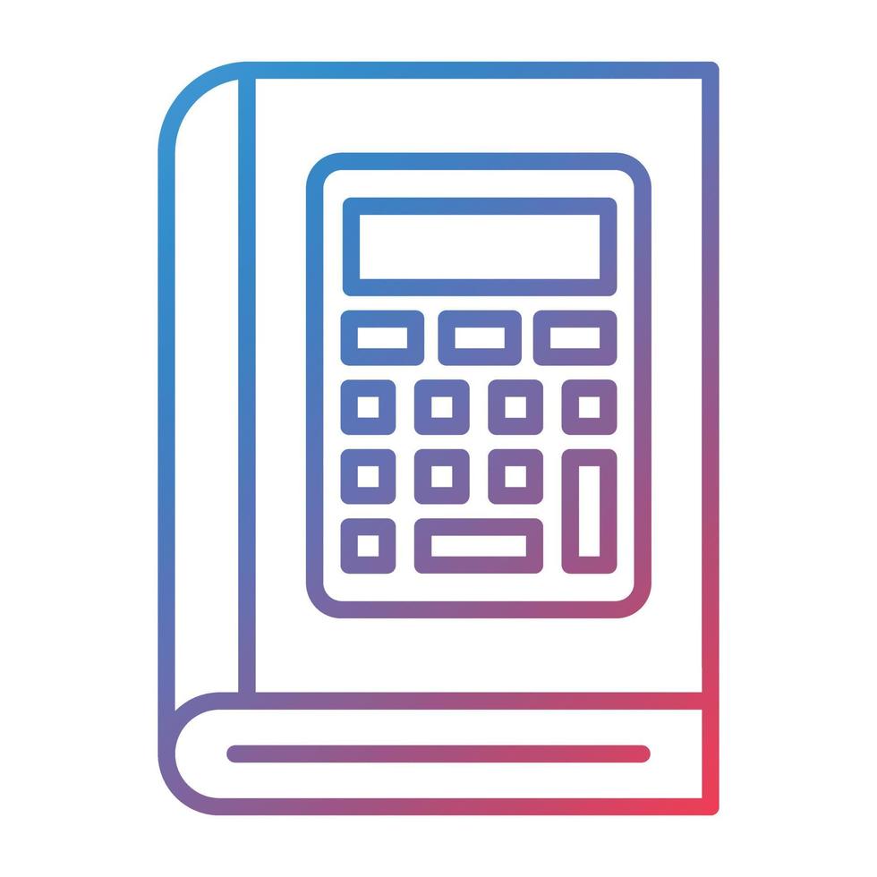 icono de gradiente de línea matemática vector