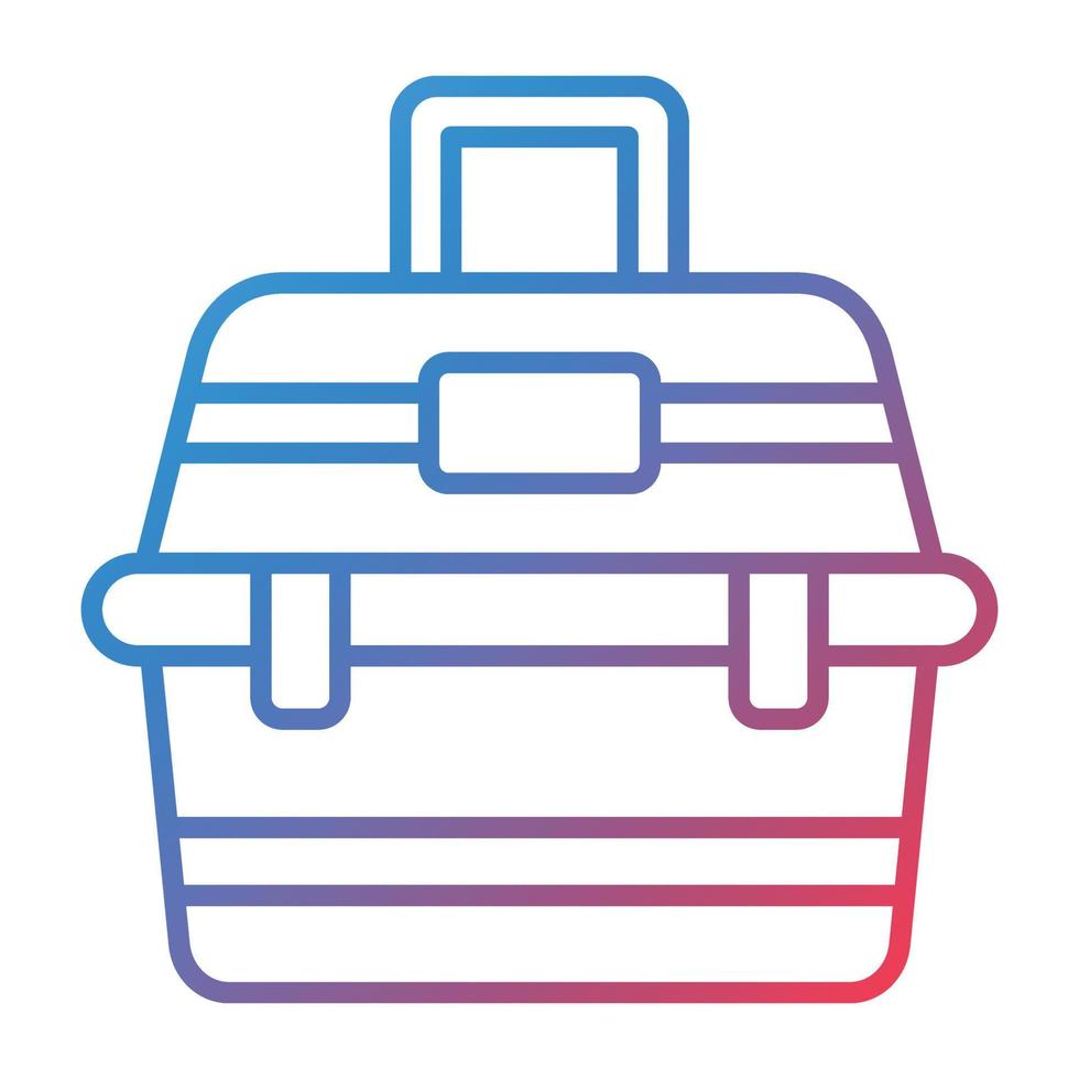 Tackle Box Line Gradient Icon vector