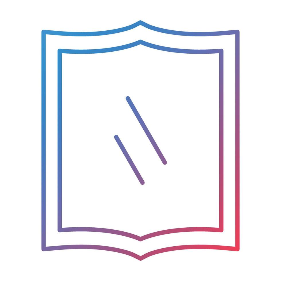 Mirror Line Gradient Icon vector