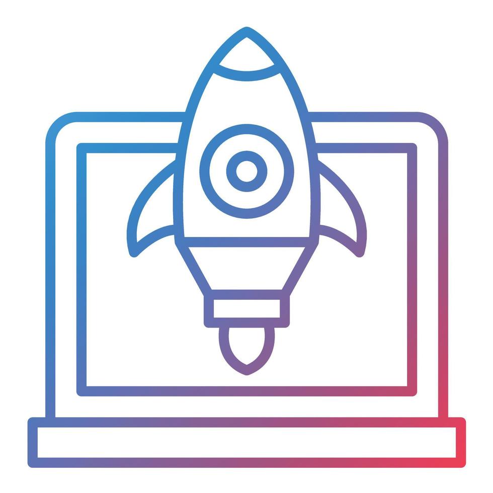 Startup Line Gradient Icon vector