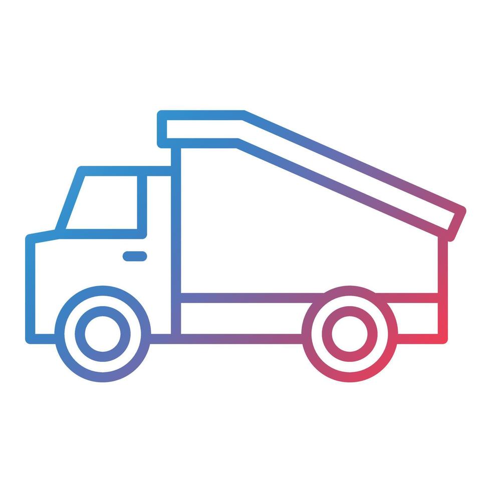 Truck Line Gradient Icon vector