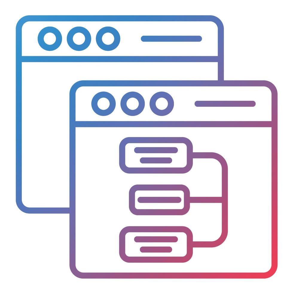 Website Hierarchy Line Gradient Icon vector