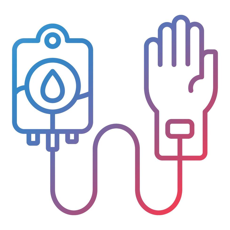 Blood Transfusion Line Gradient Icon vector