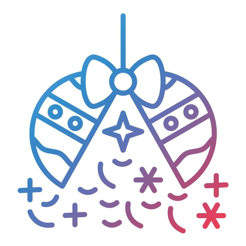 Confetti Ball Line Gradient Icon vector