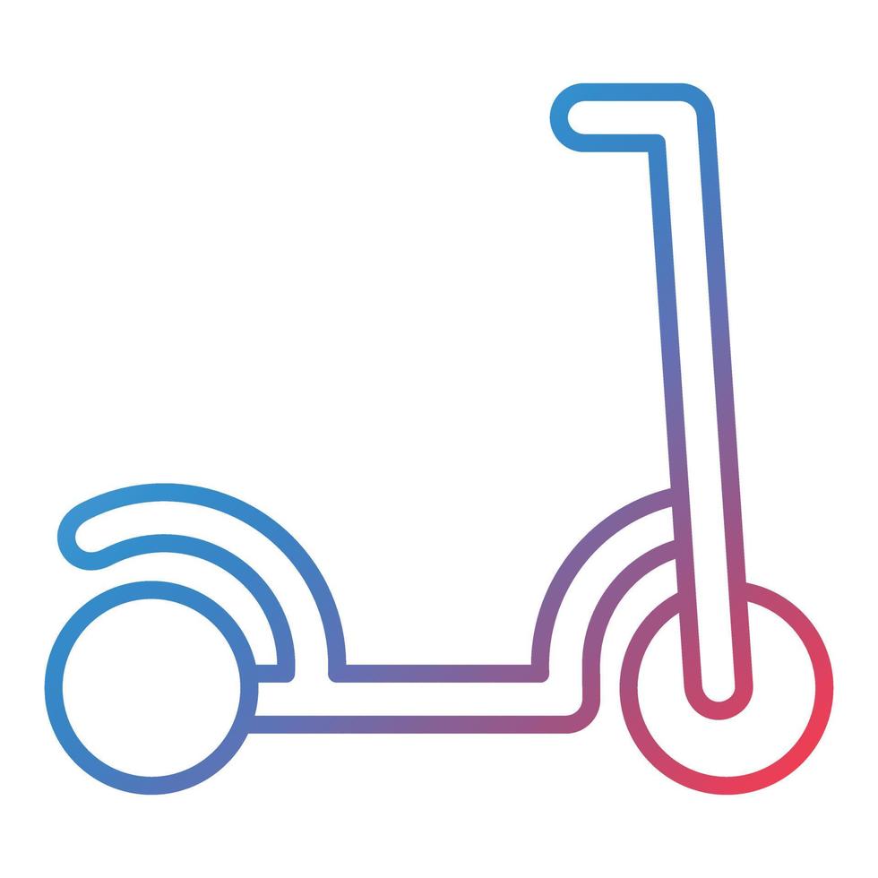 Scooter Line Gradient Icon vector