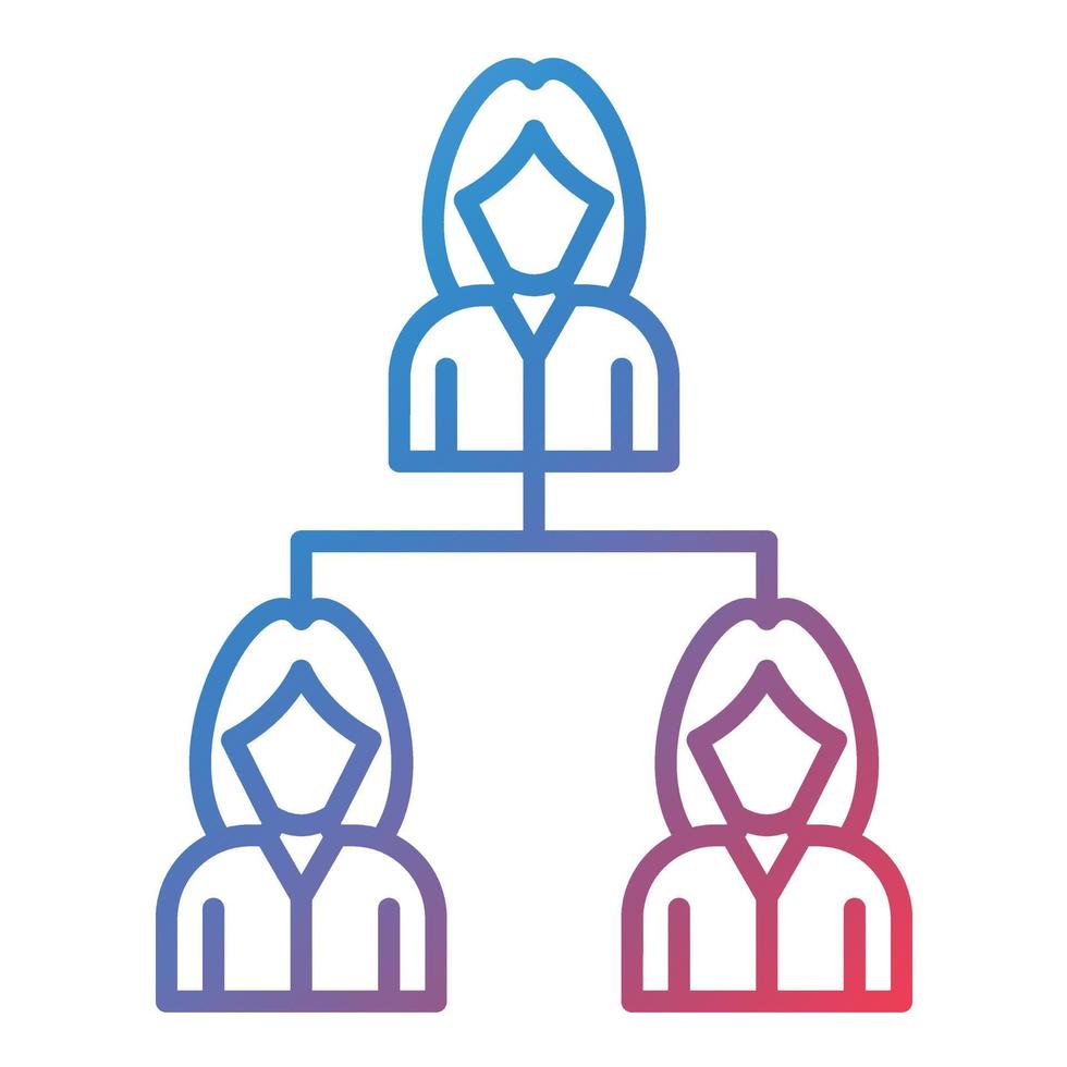 Hierarchy Line Gradient Icon vector