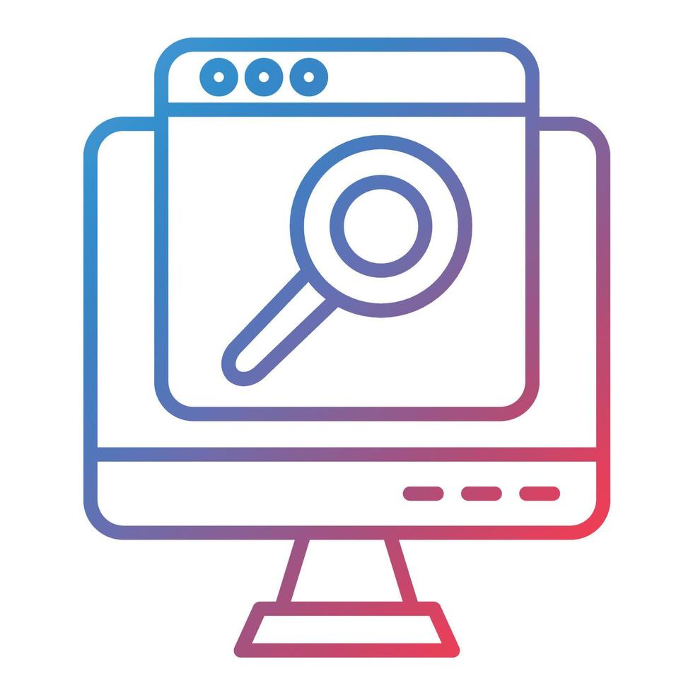 Web Search Line Gradient Icon vector