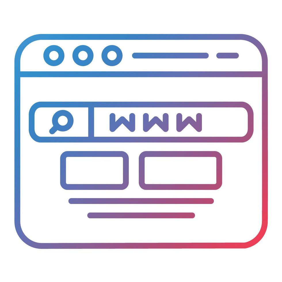 Www Line Gradient Icon vector