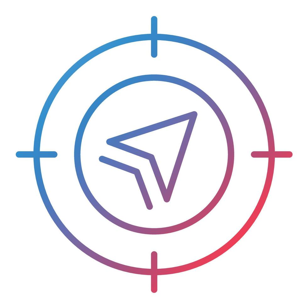 Current Location Line Gradient Icon vector