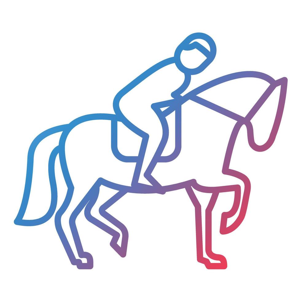 Equestrian Line Gradient Icon vector