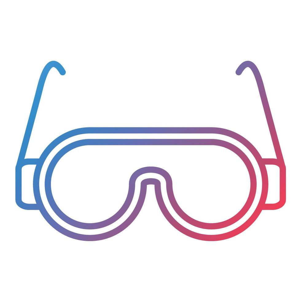 Safety Glasses Line Gradient Icon vector