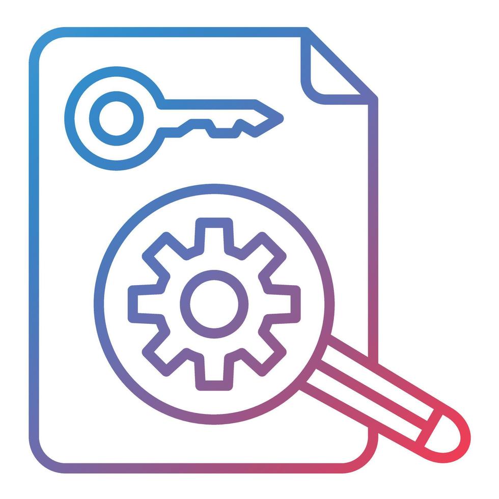 Keywords Optimization Line Gradient Icon vector