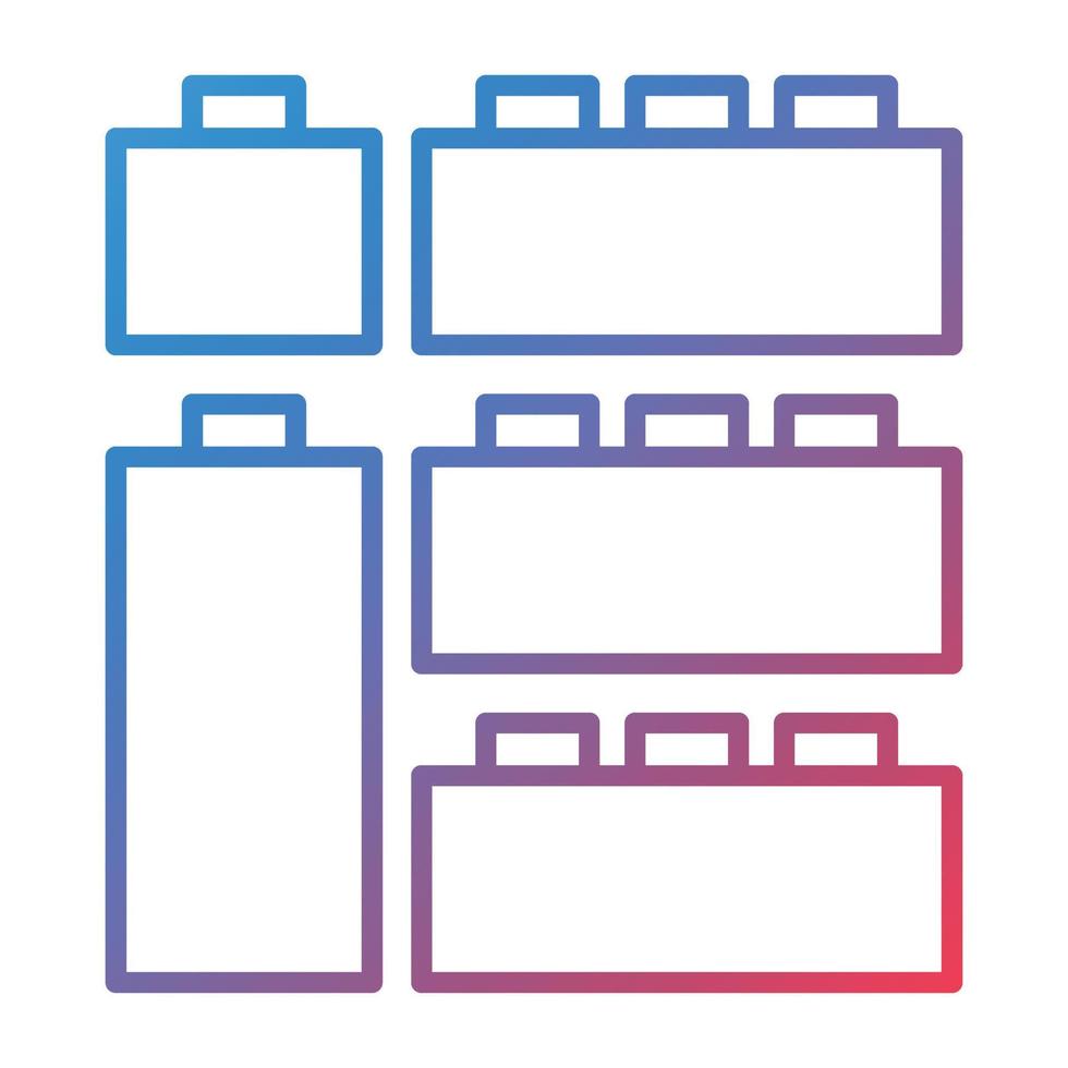 Blocks Line Gradient Icon vector