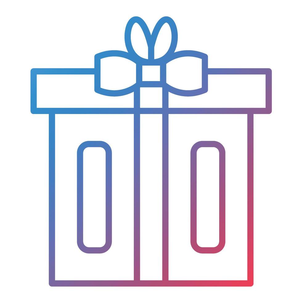 Gift Box Line Gradient Icon vector