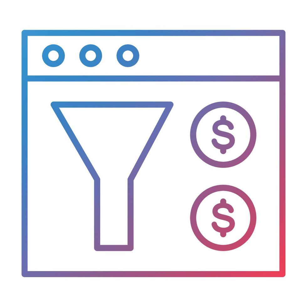 Conversion Marketing Line Gradient Icon vector