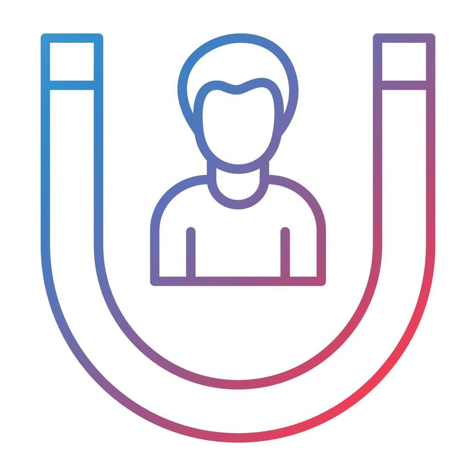 User Engagement Line Gradient Icon vector