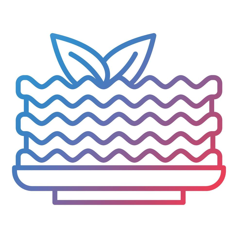 Lasagna Line Gradient Icon vector