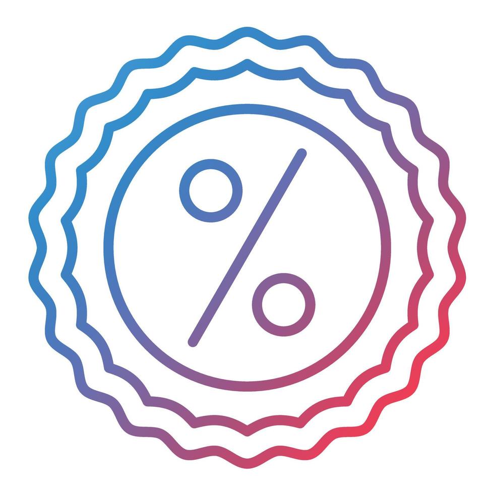 New Offer Line Gradient Icon vector