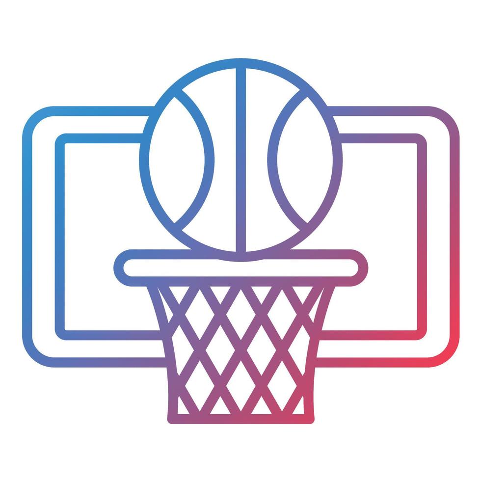 Basketball Line Gradient Icon vector