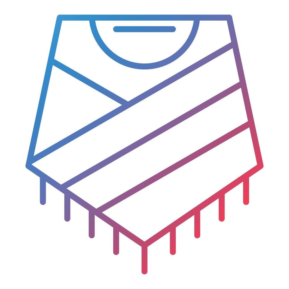 Poncho Line Gradient Icon vector