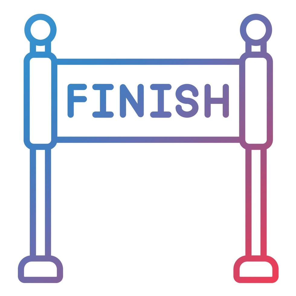 Finish Line Gradient Icon vector
