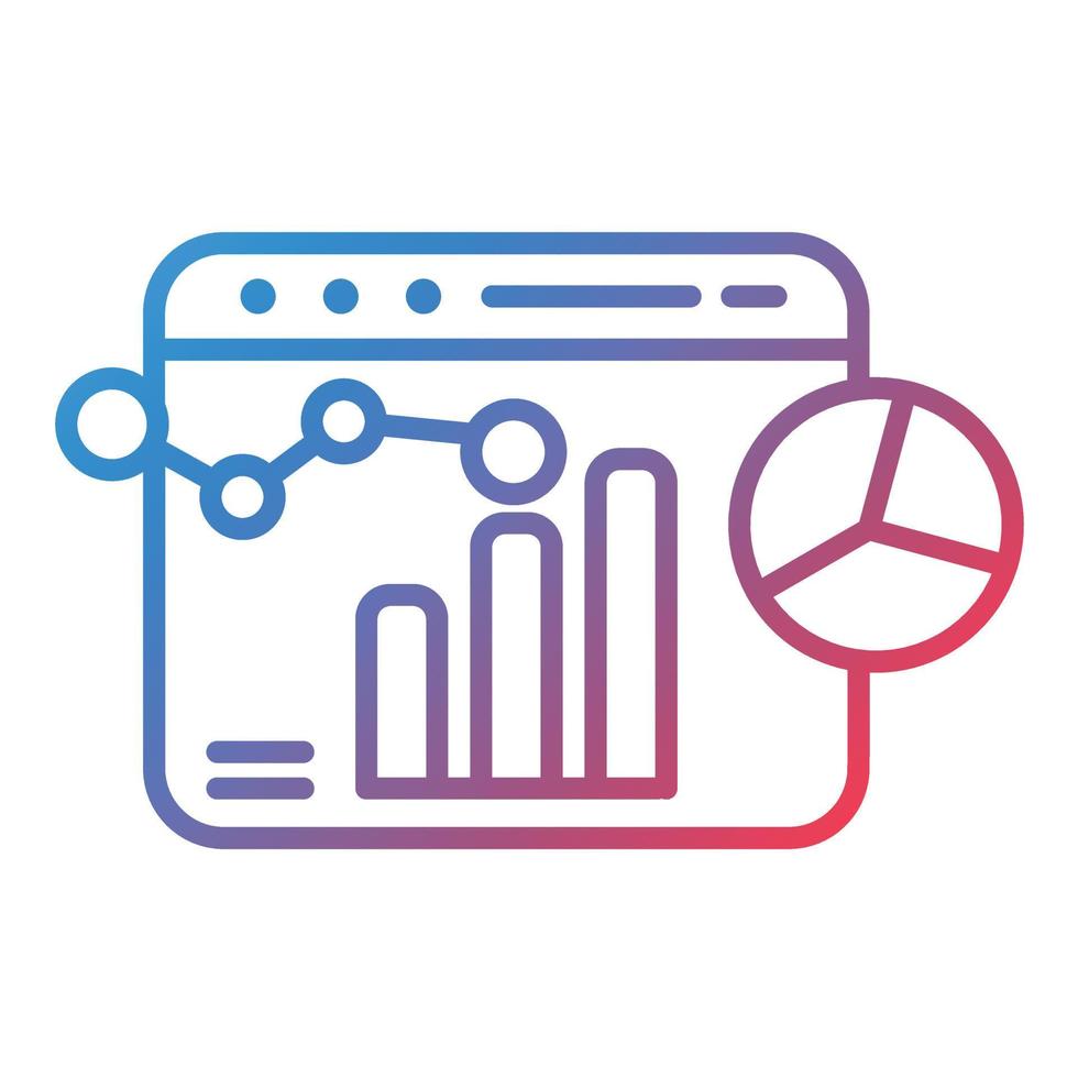 Web Management Line Gradient Icon vector