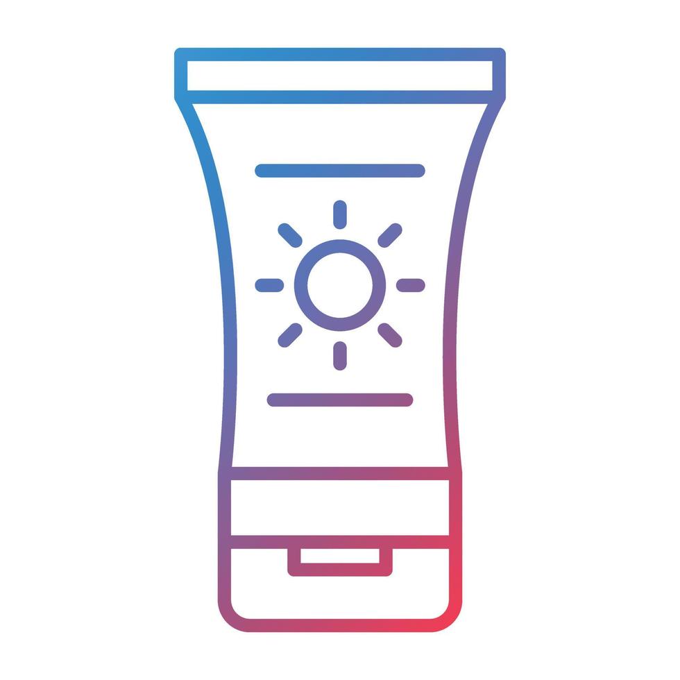 Sunscreen Line Gradient Icon vector