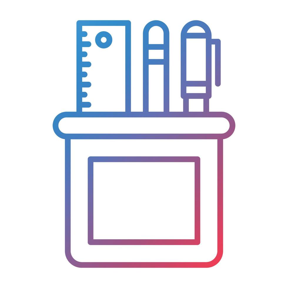 Box Line Gradient Icon vector