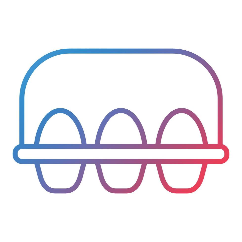 Egg Carton Line Gradient Icon vector