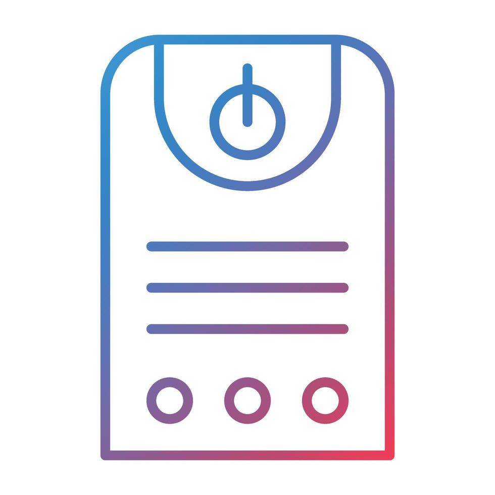 Uninterrupted Power Supply Line Gradient Icon vector