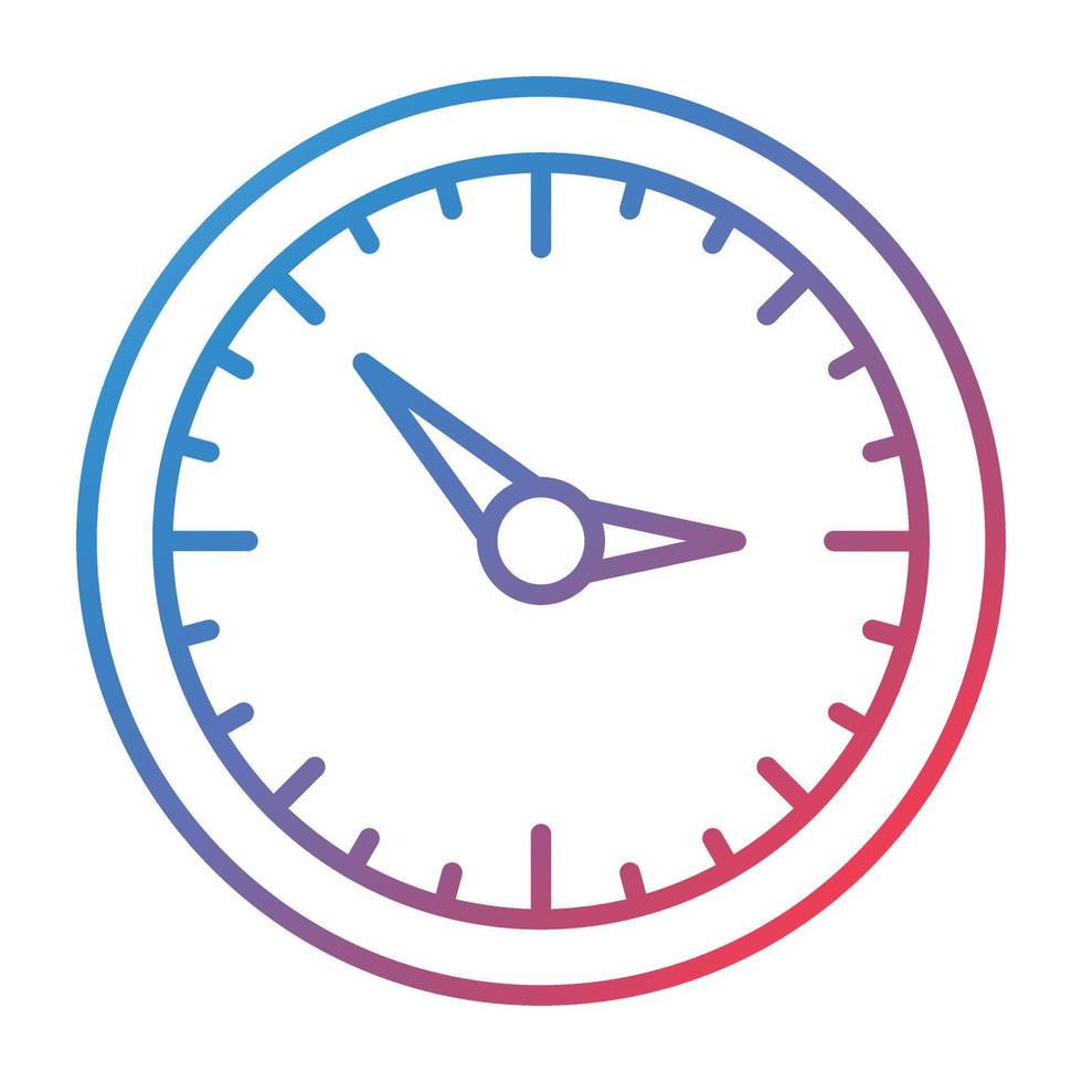 Clock Line Gradient Icon vector