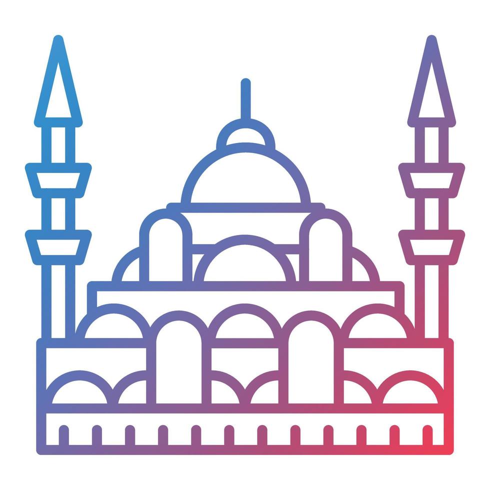 icono de gradiente de línea de estambul vector