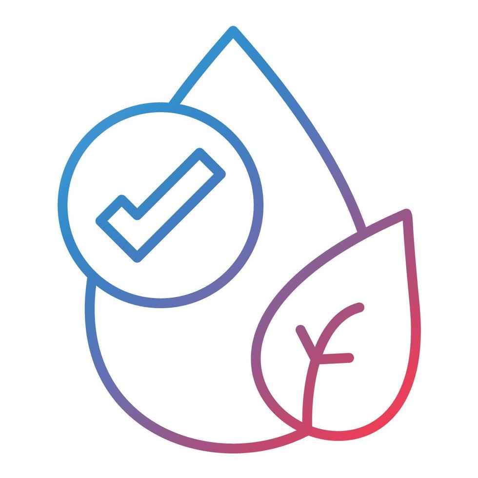 Hypoallergenic Line Gradient Icon vector