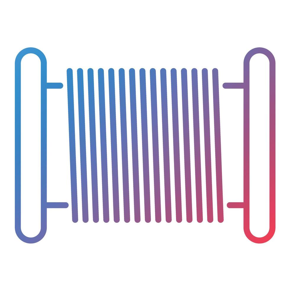 Cable Roll Line Gradient Icon vector