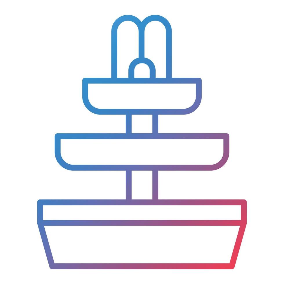 Fountain Line Gradient Icon vector