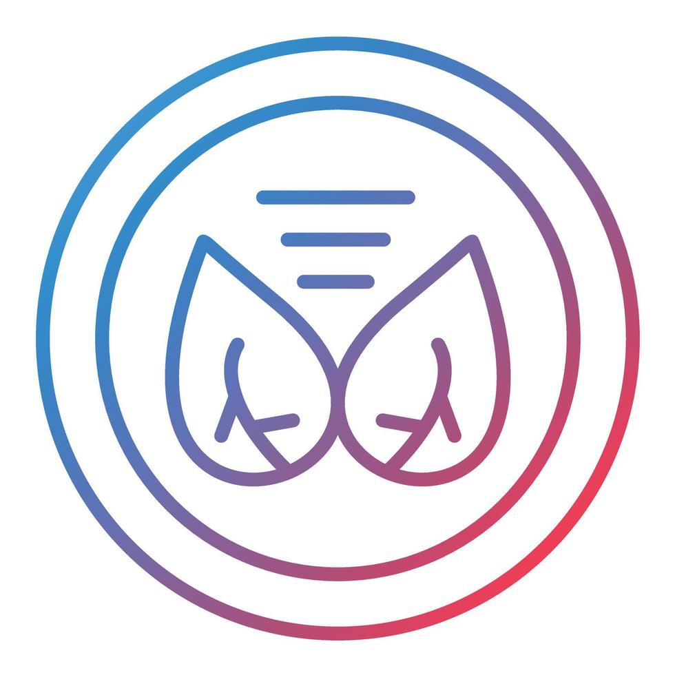No Toxic Line Gradient Icon vector