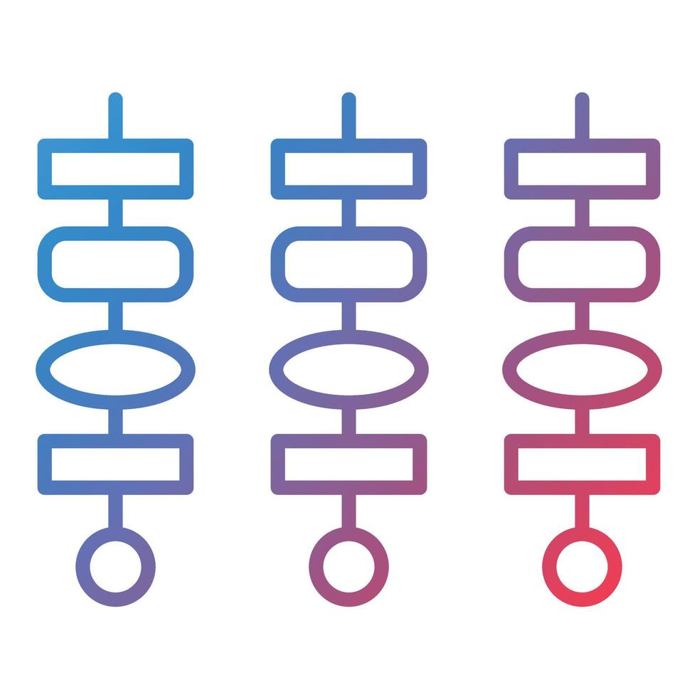 Barbecue Line Gradient Icon vector