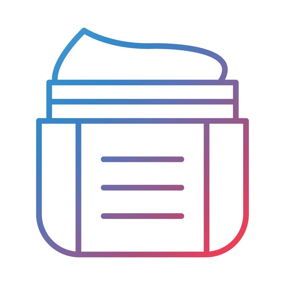 Cream Line Gradient Icon vector