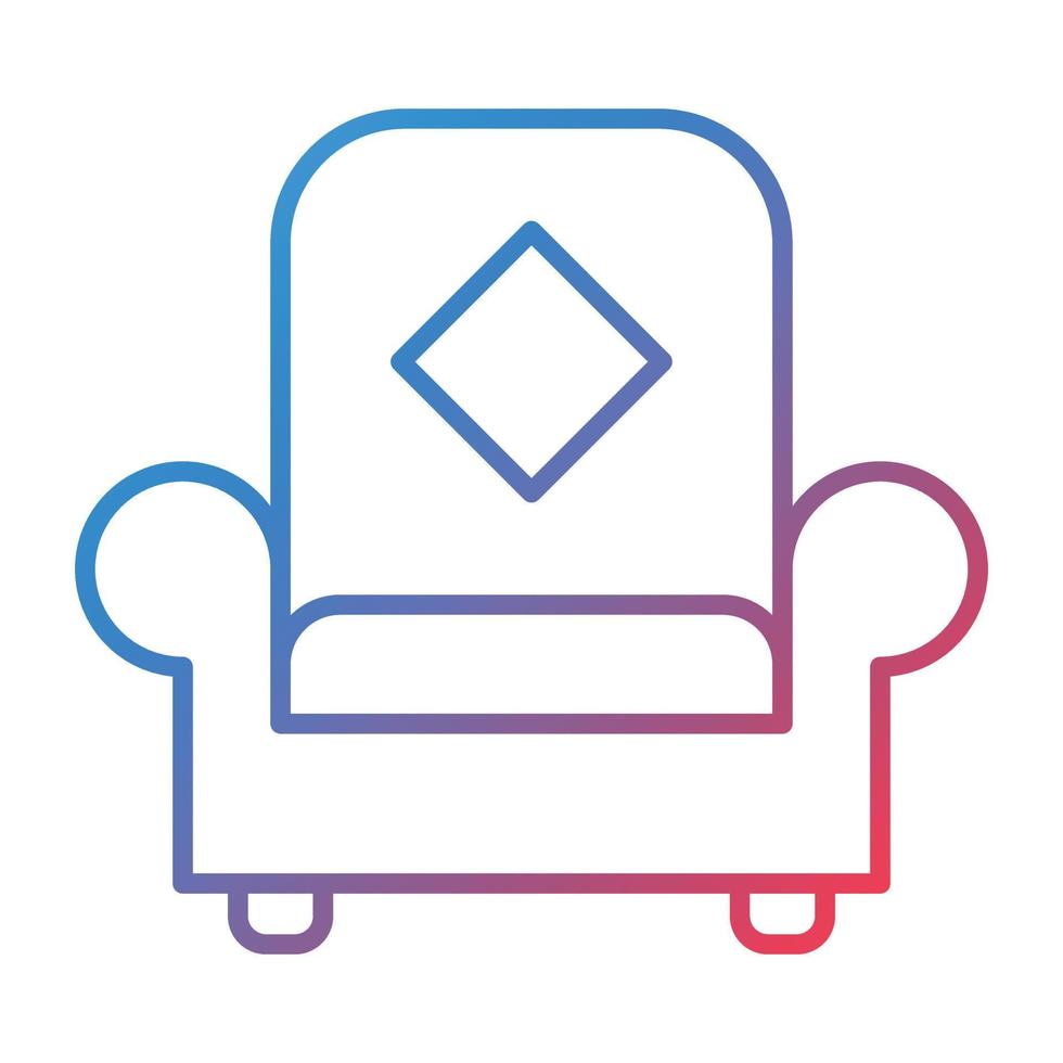 Armchair Line Gradient Icon vector