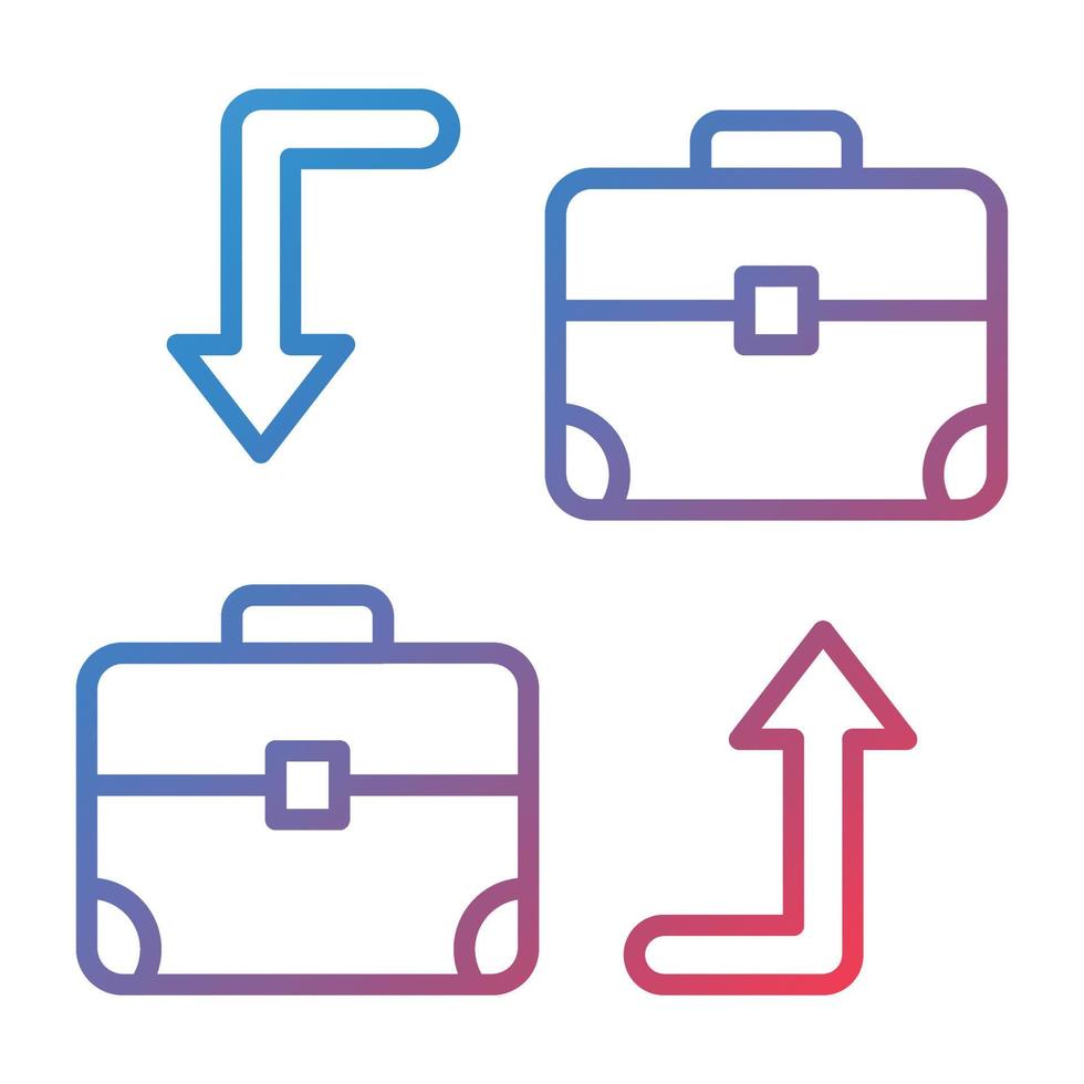 B2B Marketing Line Gradient Icon vector
