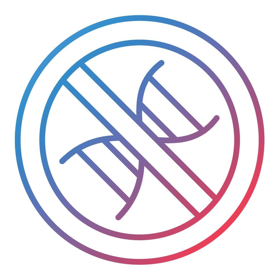 No Gmo Line Gradient Icon vector