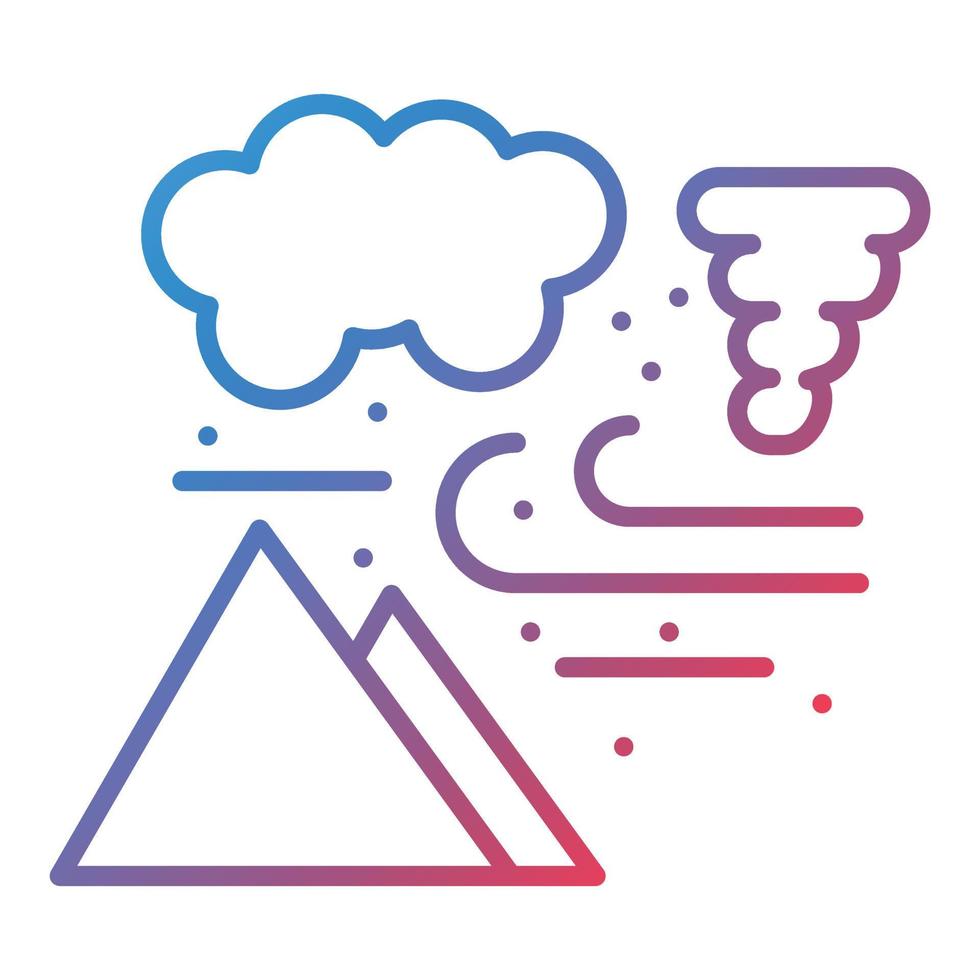 Sandstorm Line Gradient Icon vector