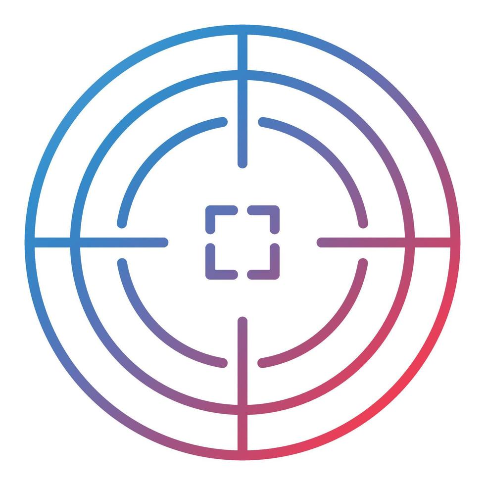 Shoot Target Line Gradient Icon vector
