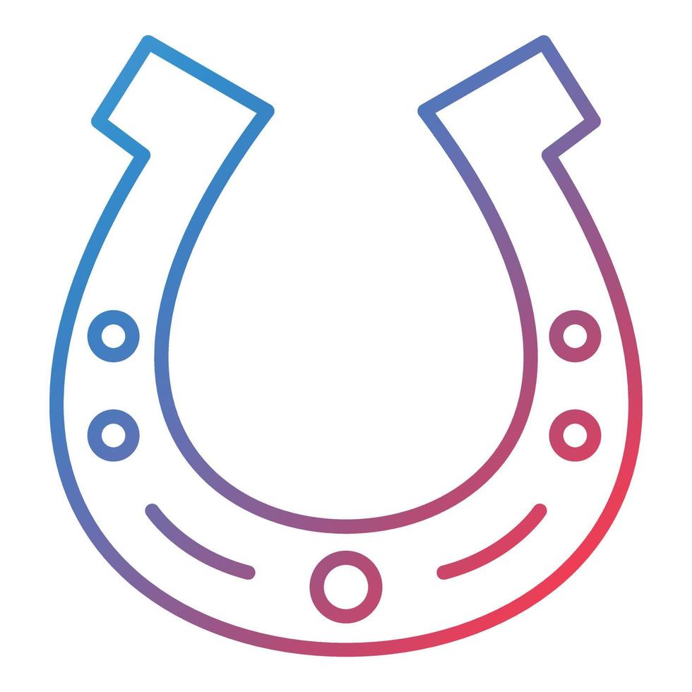 Horseshoe Line Gradient Icon vector