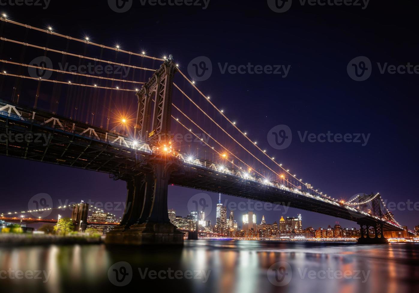 Manhattan Bridge At Night photo