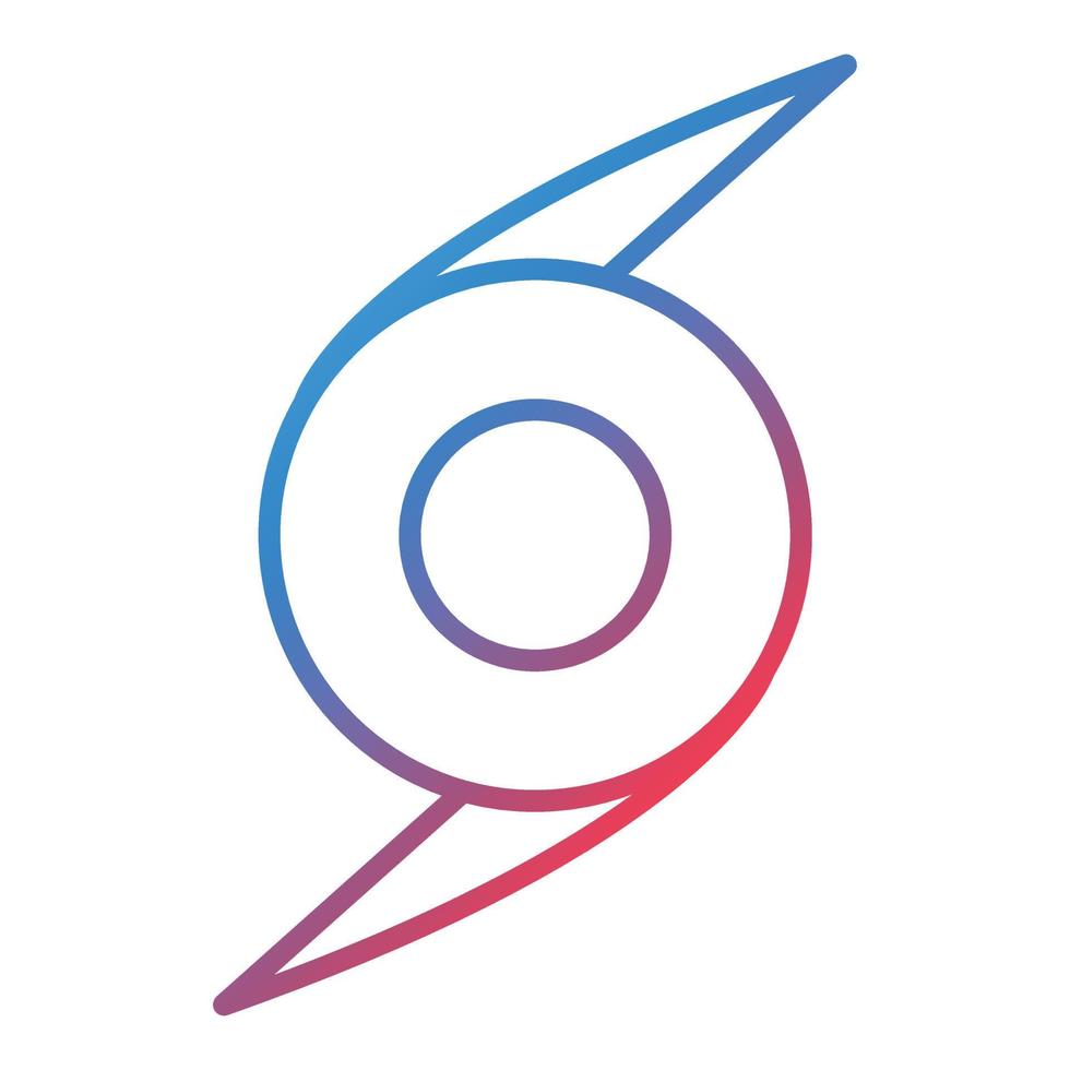 Hurricane Line Gradient Icon vector